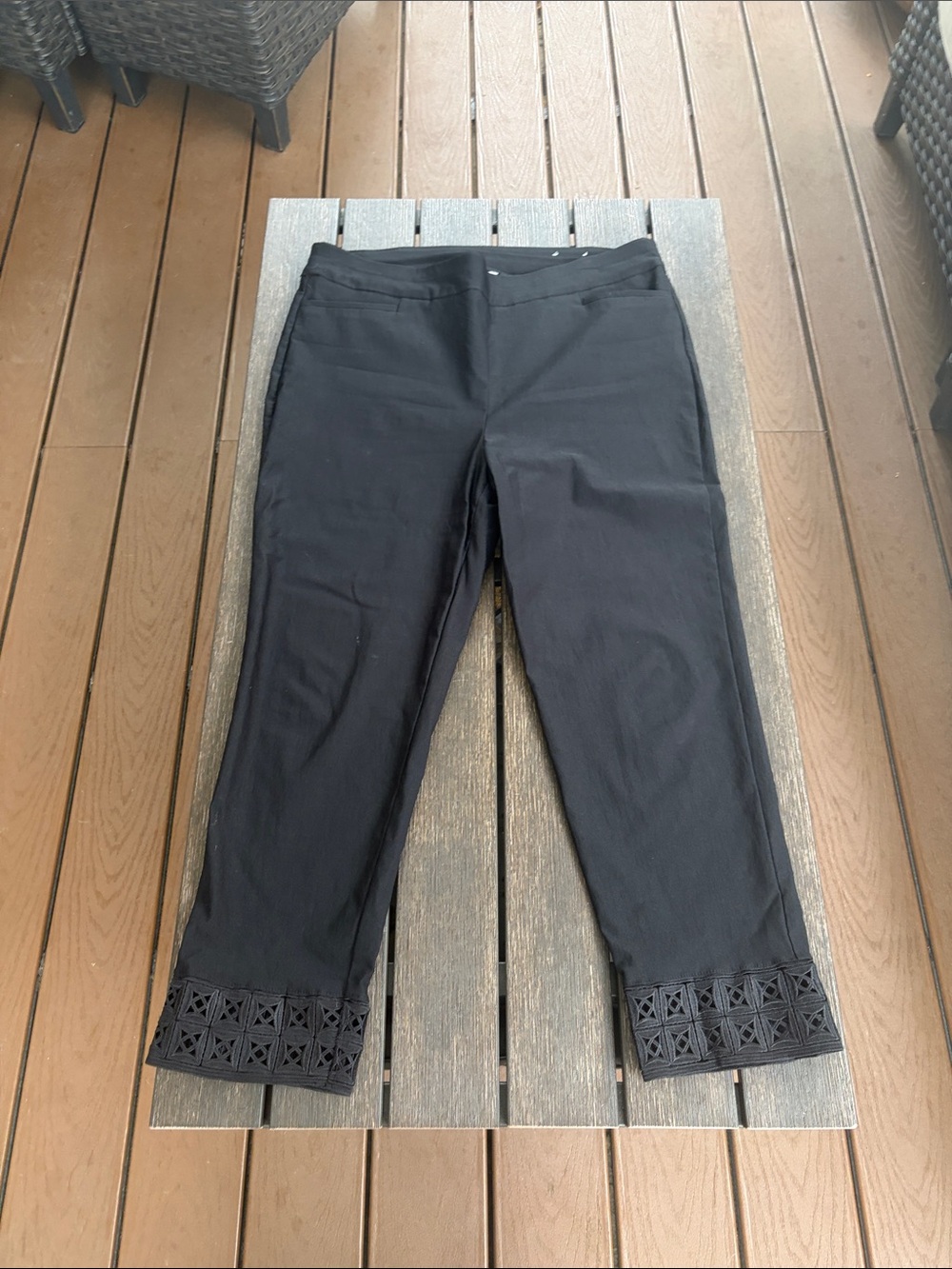 Chico's Black Pull-On Pants with Elastic Waistband